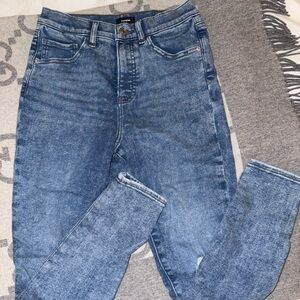 Express cropped skinny jeans, stretch, size 6